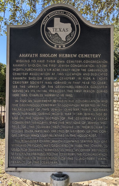 historic marker at cemetery